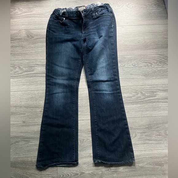 Paige Maternity Westbourne Blue Denim Flare Adjustable Waist Jeans Size 29 - Picture 1 of 10